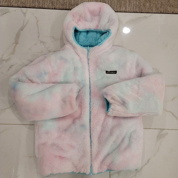 Eddie Bauer Deer Harbor Reversible Hooded Puffer Jacket - Picture 13 of 13